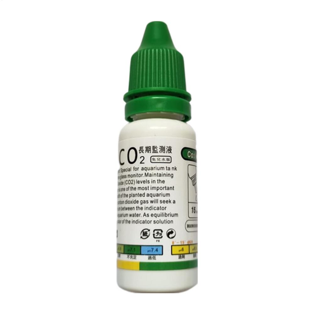 Aquarium CO2 Indicator Solution Monitor Plants Grass CO2 System Concentration Fish Tank Glass Liquid Tester Fluid Drops Checker