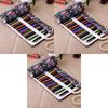 Ethnic Style Colored Geometric Pattern Pencil Canvas Storage Bag For Artists And Students