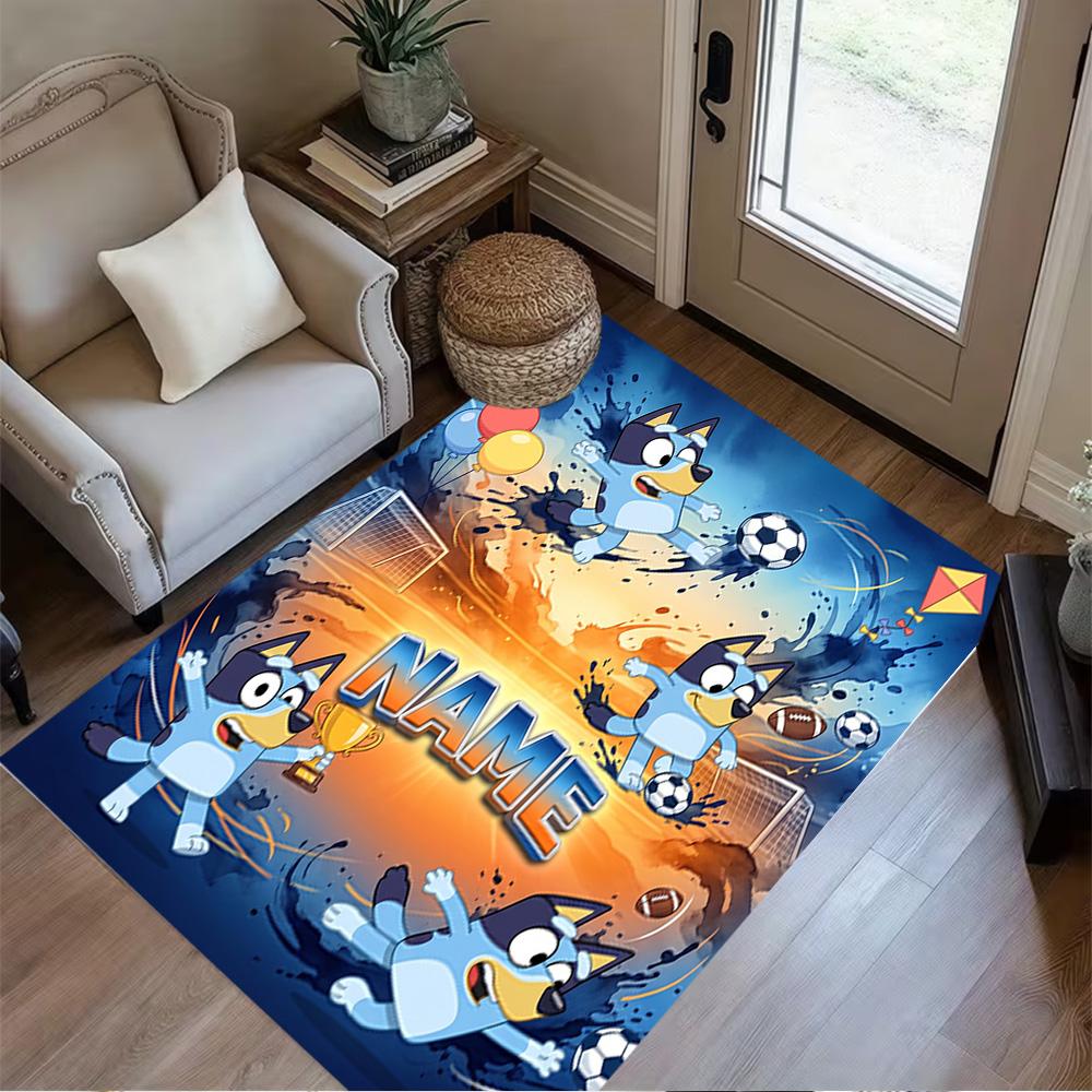 Soccer Fun Personalized Text Area Rug Suitable for Dining Room Hallway Bedrooms Outdoor Anti-slip Rug Office home decor