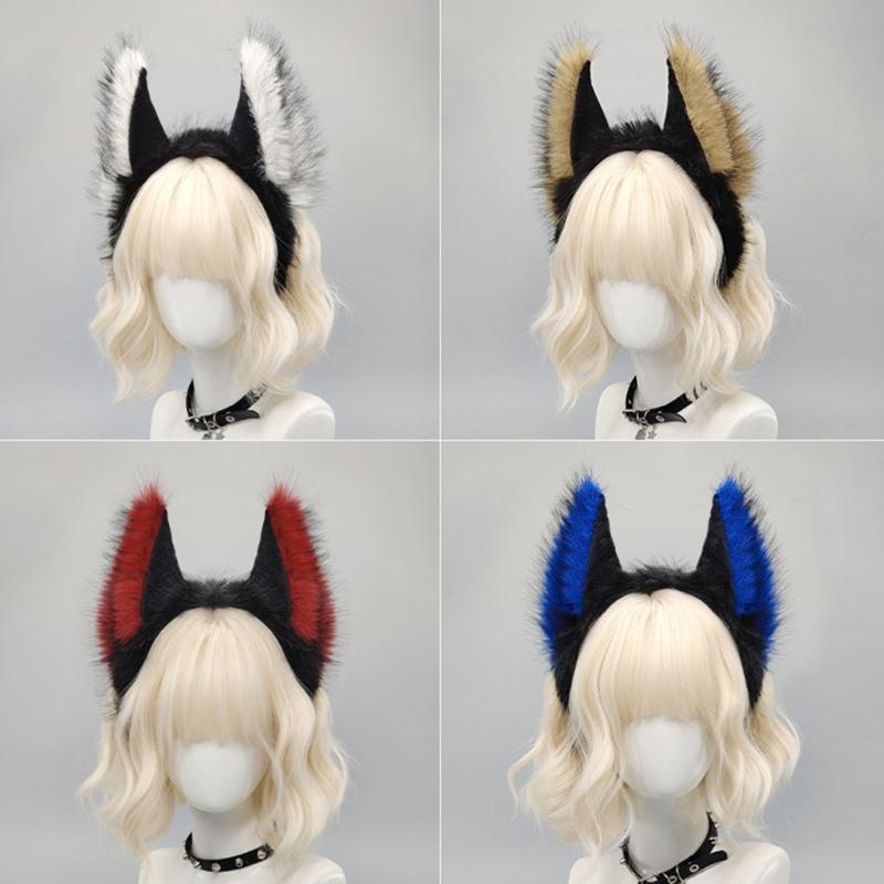 Wolfsohr Haarband Weicher Tierohr Haarreif Haarstyling-Accessoire Für Halloween Anime Kostüm Party Rollenspiel Kopfschmuck
