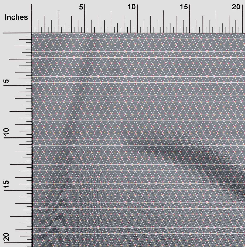 oneOone Cotton Flex Fabric Triangle Geometric Print Fabric By The Yard 40 Inch