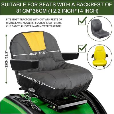 Funda para Asiento de Cortacésped Funda para Asiento de Tractor Cojín para Asiento de Tractor de Exterior Funda Protectora para Asiento de Cortacésped y Tractor Se Adapta a la Mayoría de Cortacéspedes