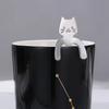 1/4pcs Stainless Steel Mini Cat Coffee Spoon Cute Design Cute Cat Stainless Steel Teaspoon Tableware Kitchen Tool