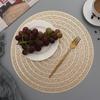 1Pc Large 38x38cm Round Placemat Ins Nordic Hollow Heat Insulation Pad Home Table Mat Wedding Party Decoration