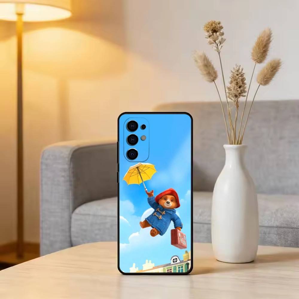 C-Cute P-Paddington Bear Phone Case For Samsung S25,S24,S21,S22,S23,S30,Ultra,S20,Plus,Fe,Soft Silicone Black Cover