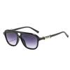 New double beam pilot sunglasses, European and American ins Internet celebrities big frame fashion street shooting show face small sunglasses trend