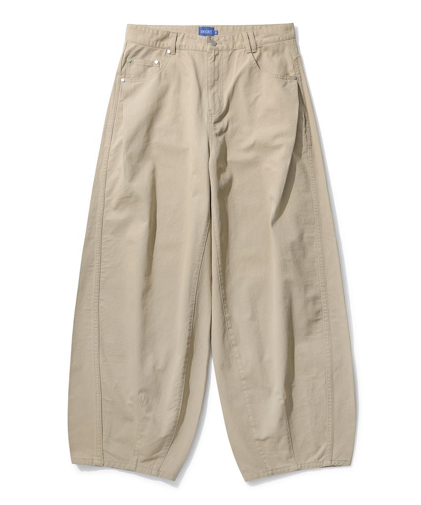 DECET Barrel Wide Leg Pants Dcpt071Beige