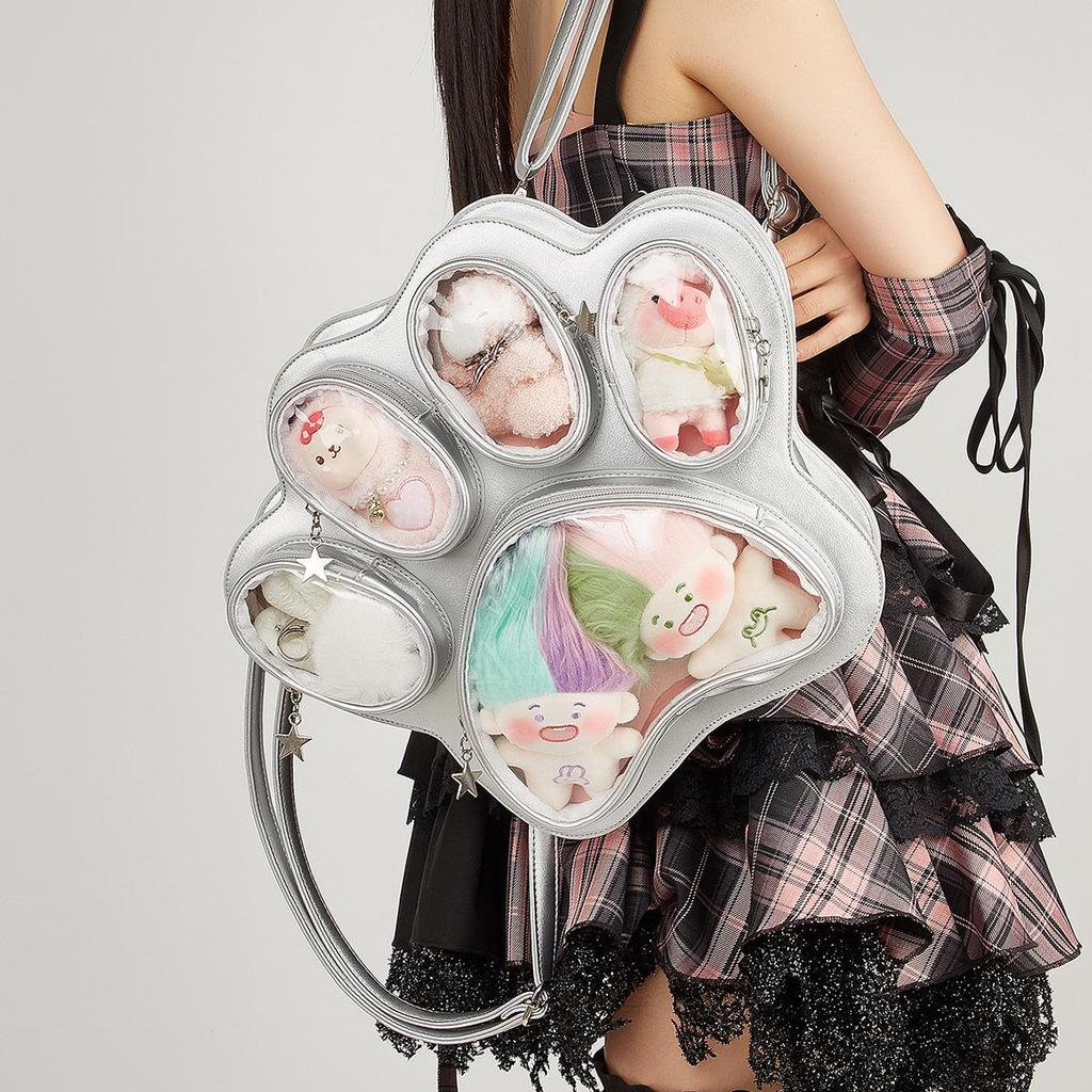 2025 Niedliche Japanische Katzenpfote Mädchenhaft Mehrschichtig Itabag - Modischer, Vielseitiger, Großvolumiger Crossbody-Rucksack.