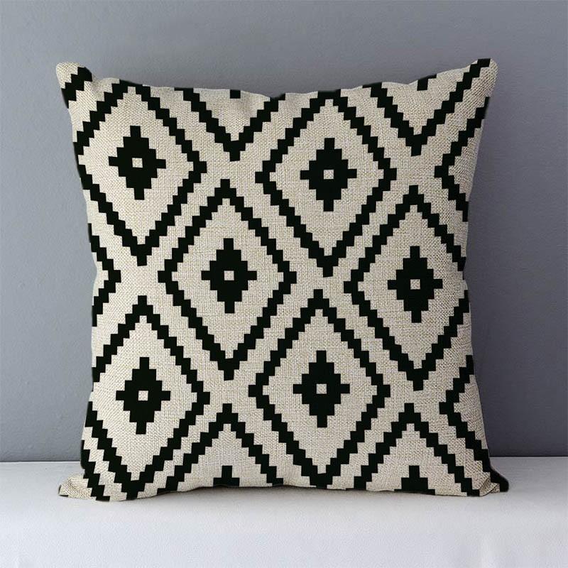 Quality Cozy Popular Geometric Couch Cushion Cover Home Decorative Pillows 45X45Cm For Bed Seat Back Cushions Bedding Pillowcase
