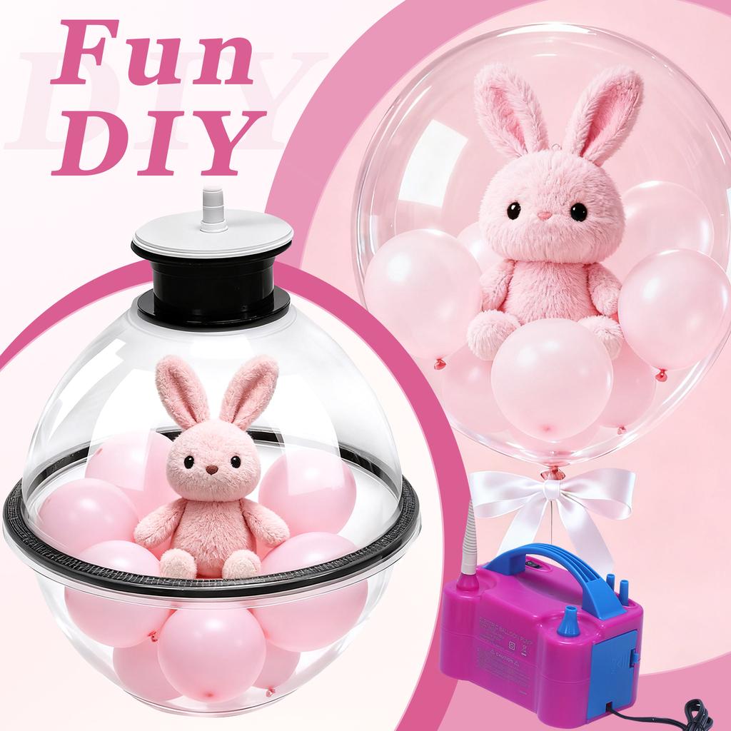 38CM Balloon Packing Machine with Air Pump&Expander Balloon Stuffing Machine Balloon Filling Tool Set Birthday Party Decoration