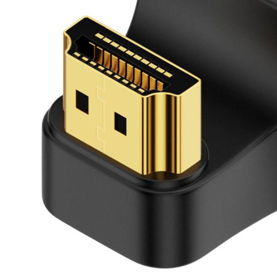 Adapter HDMI-compatible Male To Female 180 Degree Adapter 8k@60hz HD Output Portable No Delay Plug And Play Converter with Indicator Light