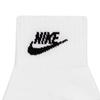 Nike NIKE Men's And Women's Socks, Sweat-Wicking Breathable Sports Socks, Short Socks Three-Pair Pack DX5074-101 White L