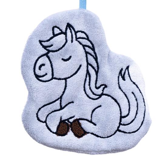 

Мультяшний Кінь Рушник для рук Миючий Вбираючий Рушник для рук Милий Поні Рушник з петлею для підвішування для Кухні Ванної Кімнати Домашнього Декору небо синє кольору