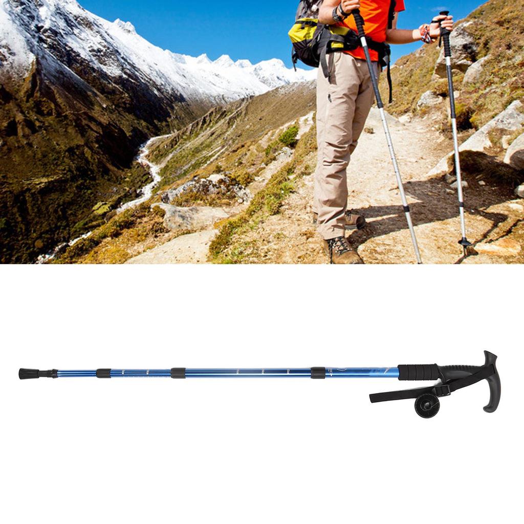 Telescopic Walking Stick Professional Aluminium Alloy Shock Absorption   Hiking Poles for Outdoor Hiking Camping