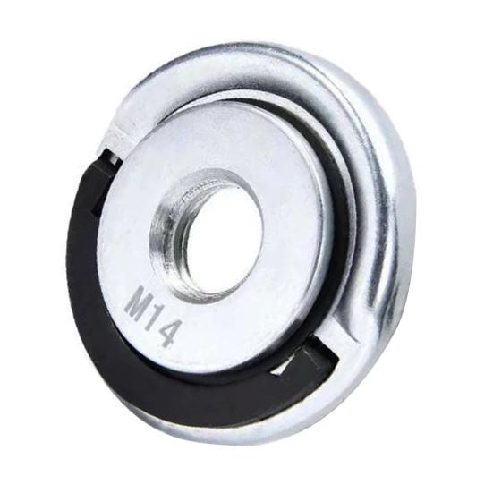 Angle Grinder Flange Nut M14 Thread Angle Grinding Tool Flange Nut Quick Clamping Nut Locking Plate Chuck Flange Nut for Angle Grinder Replacement