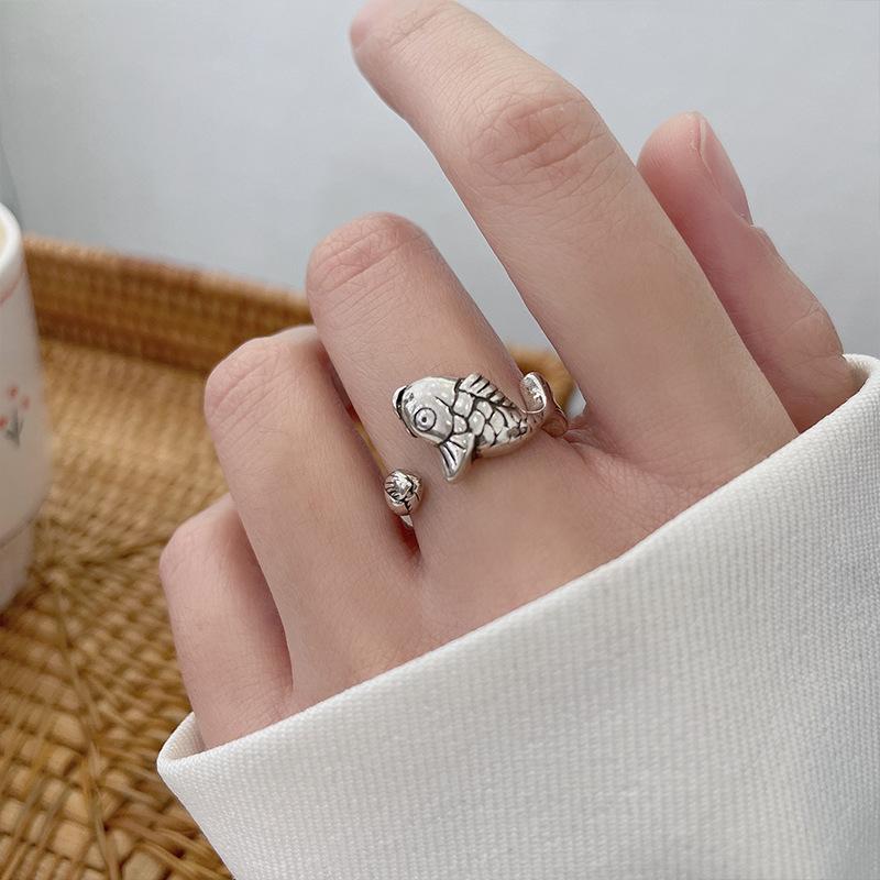 Retro Ethnic Style Open Finger Women's Ring, S925 Sterling Silver, Niche Design, Non-Fading Hand Jewelry