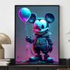 Disney 5D DIY Diamond Painting Decorations Mickey Mouse Dark Cyberpunk Style Creative Illustration Diamond Embroidery RhinestoneCrossStitchSetHandmade