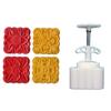 Square Flower Pattern Dessert Molds MidAutumn Festival Dessert Maker Cookie Molds Hand Pressure Dessert Baking Tool