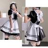 [FULINE] Maid Costume, Sexy Lolita Cosplay Costume with Ribbon, Princess Dress, Gothic Lolita Style, Plus Size, Black, Size S