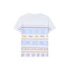 FILA Loose Letter Angel Harp Striped Print Fashion Casual Loose Round Neck Short Sleeve T-Shirt Women T-Shirt F11W238104F-ZA