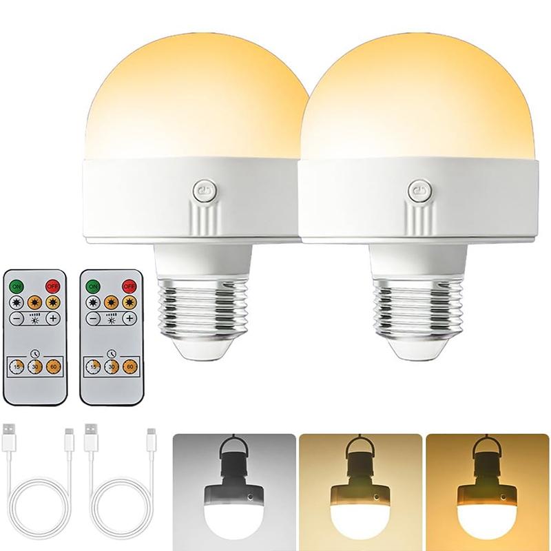 Modern LED Light Bulb Live Lamp RGB Dimmable Remote Control E27/E26 Universal Interface No Wiring Charging Type Wall Lamp Bulb