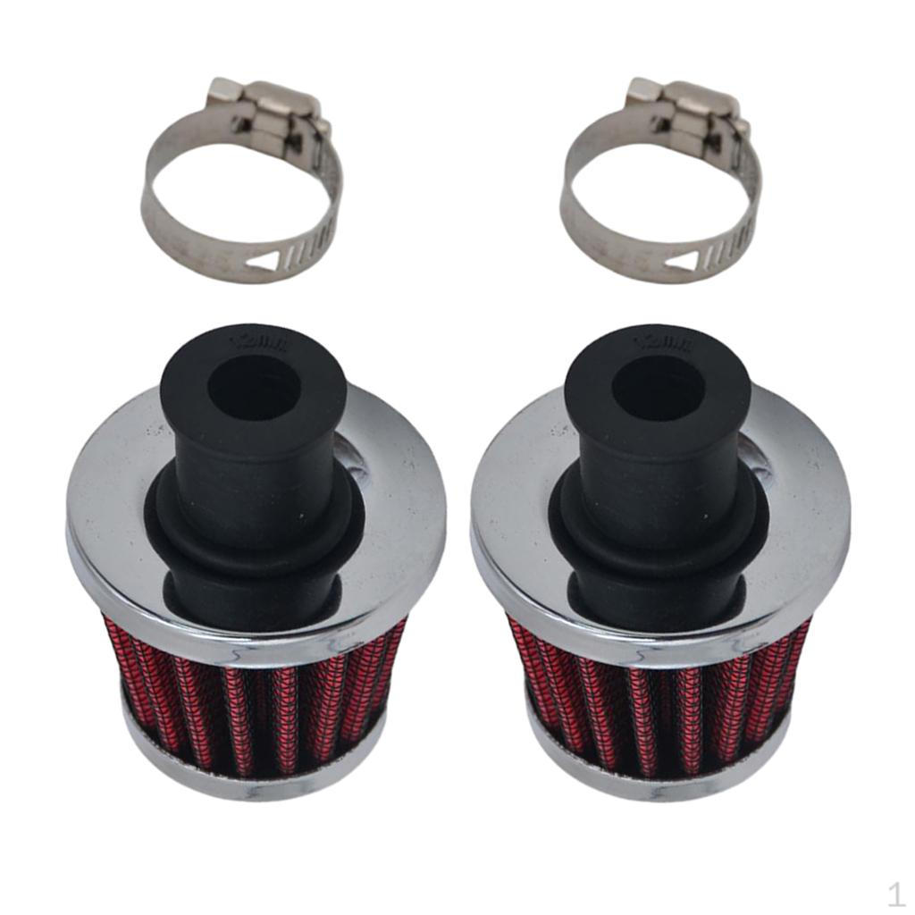 

2pcs Motor Oil mm Air Intake Filter Crank Case Breather