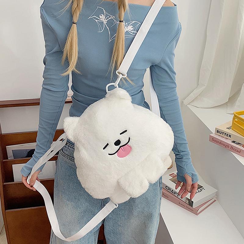 

Мультяшный Милый Плюшевый Рюкзак Самоед Каваии Большой Вместимости Плюшевая Кукла Меховая Сумка Детская Сумка Сумка через Плечо Рюкзак Сумки Подарки 1Pcs