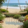 Handmade Sea Glass Wind Chimes for Outside Coastal Style Hanging Wind Chime with Wooden Hanger for Home Wall Garden Decor Gifts for Mom Women