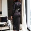 Women's Tie Sleeve Waist-Cinched Dress for Casual Everyday Wear and Outings