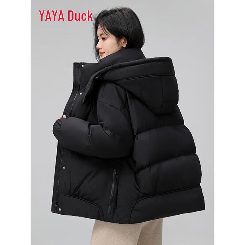 YAYA Women's Korean Style Short Hooded Down Jacket