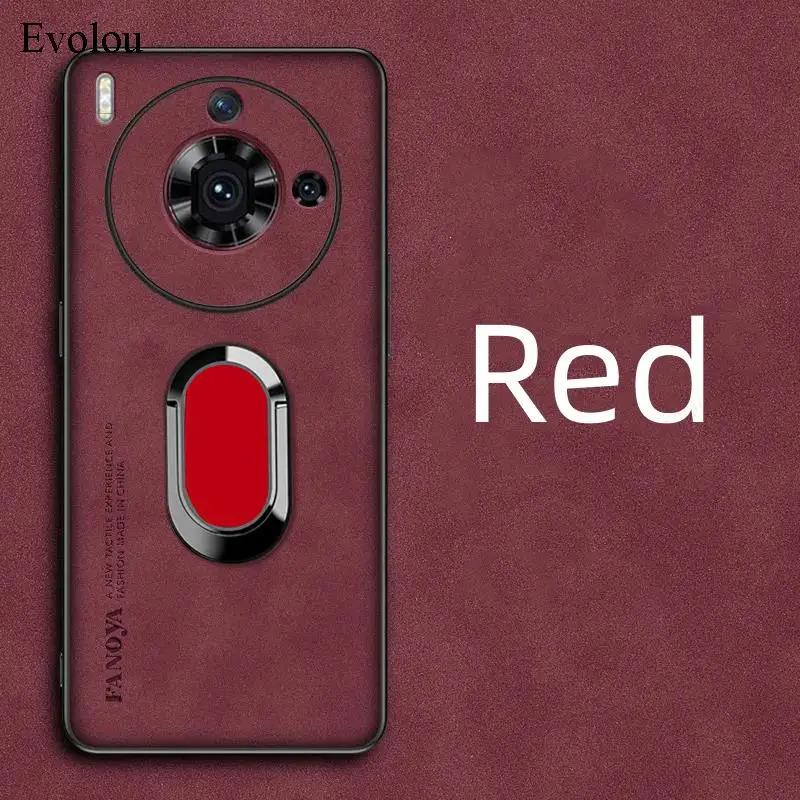 Para ZTE Nubia Z70 Ultra Funda con Soporte de Anillo de Cuero de Oveja Para Nubia Z50 Ultra Z60S Pro Protección de Lente Funda a Prueba de Golpes