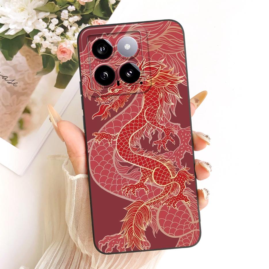 For Xiaomi Mi 14 Pro Case Cute Rabbit Cartoon Cover Shockproof Soft TPU Phone Case For Xiaomi 14 Pro Mi14 Pro 5G Back Cover Bags
