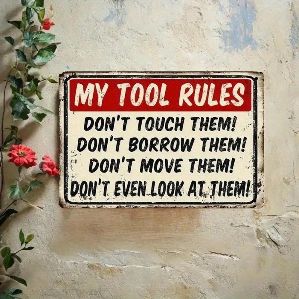 Vintage Metal Garage Sign Funny Man Cave Gift Aluminum Wall Decor