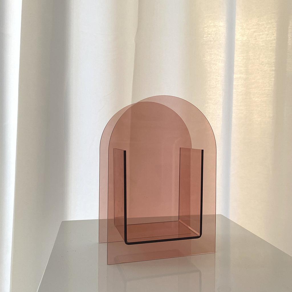 Ins-Stil Acrylvase Kreative Kunst Wellige Blume Hydroponische Blumenanordnung Tischdekoration Transparente Vase