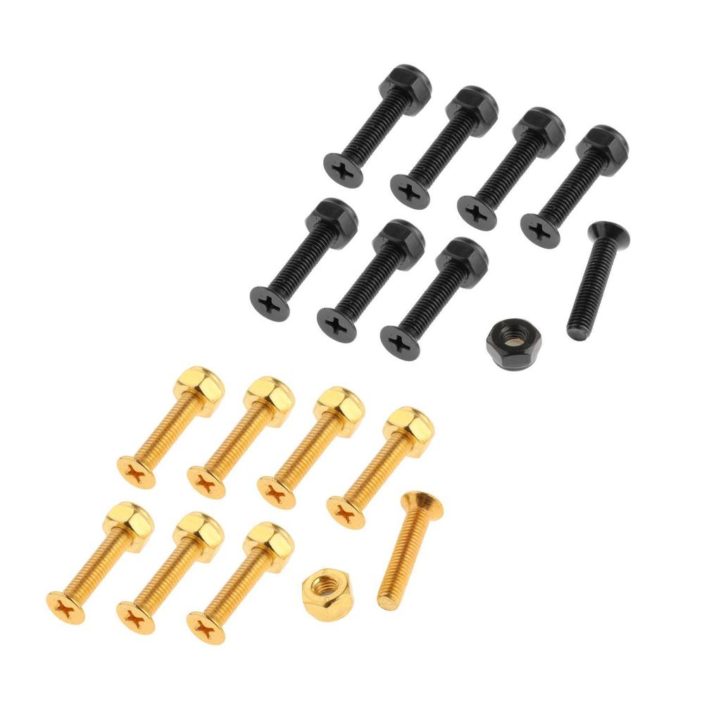 8 peças Longboard Skateboard Reparo Instalação Ferragens Parafusos Acessórios