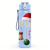 1PC Bruh Santa Bell Christmas Decor Set 750ml Color Plastic Water Bottle Leakproof Flip Straw Lid For Sports Office Home Use