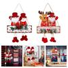 Festival Double Face Santa And Reindeers Hanging Decoration Outdoor Christmas Decorations