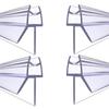 4pcs Home For Bottom Shower Door Seal Strip Glass Screen 4 To 6mm Easy Install