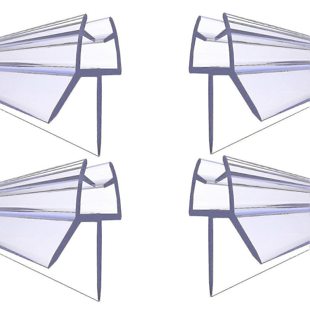 4pcs Home For Bottom Shower Door Seal Strip Glass Screen 4 To 6mm Easy Install