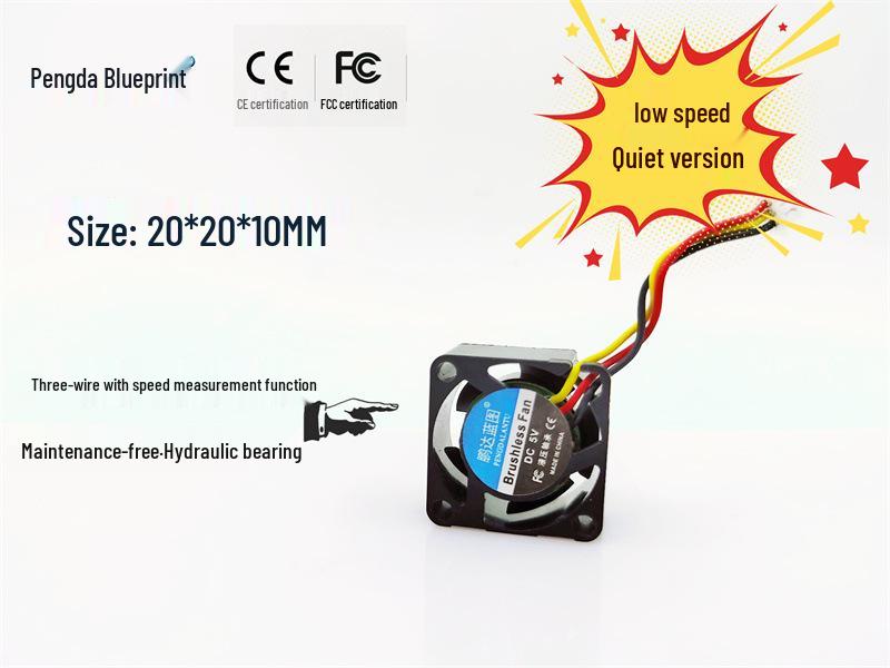 Hydraulic Bearing 2CM Silent 5V Three-Wire FG Speed Micro Laptop Cooler (2010)