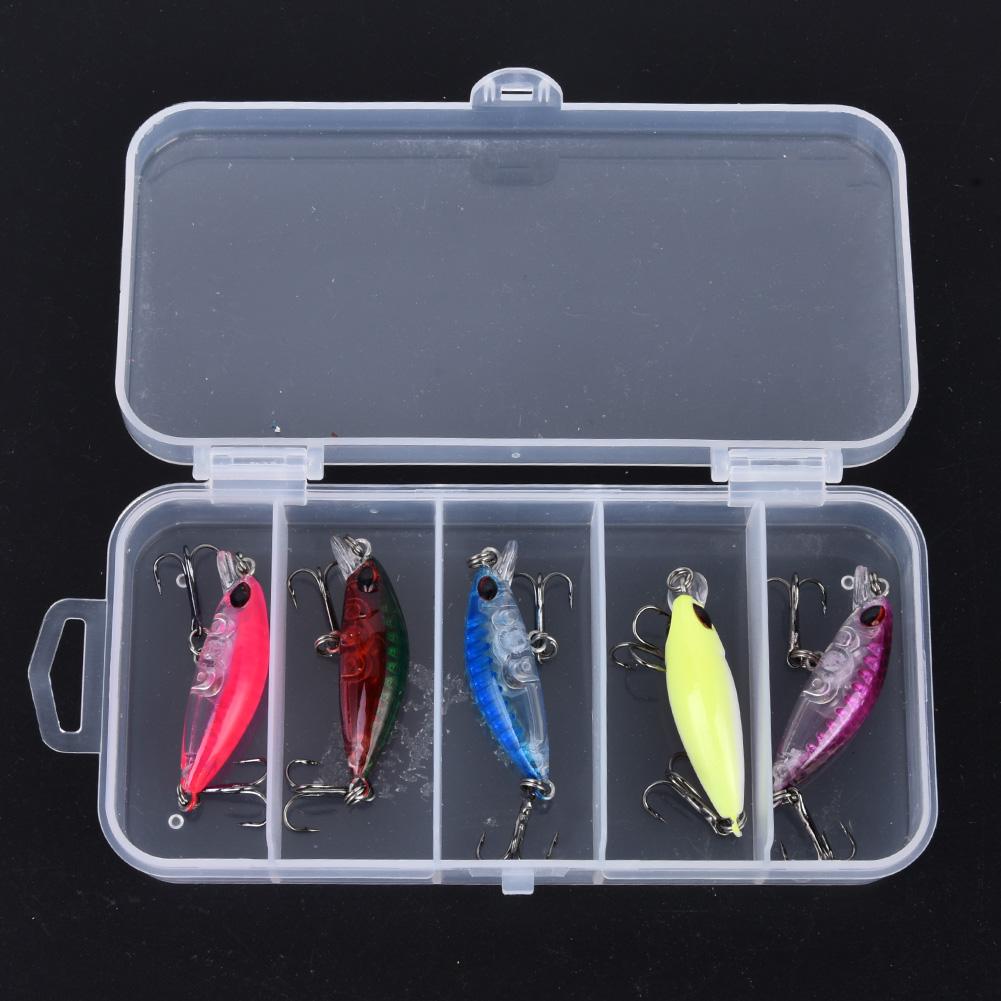 5PCS ABS Mini Minnow Lifelike Artificial Hard Bait Fishing Lures Fish Tackle Accessory