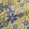145cm Wide X 95cm Long Premium Double Layer Blue and Yellow Floral Jacquard Fabric