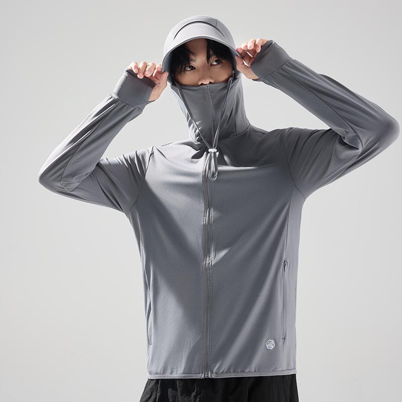 Unisex UV-Protective Quick-Dry Breathable Knitted Suit for Cycling & Fishing, Customizable Logo 2XL