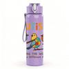 1PC Autism Colorful Bird Floral 750ml Color Plastic Sports Water Bottle Leakproof Flip Straw Lid Suitable for Sports Office Home Use