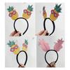 Hawaiian Party Headband Felt Luau Head Boppers Palm Tree Flamingo Pineapple Headbands for Summer Beach Themed Party Favors