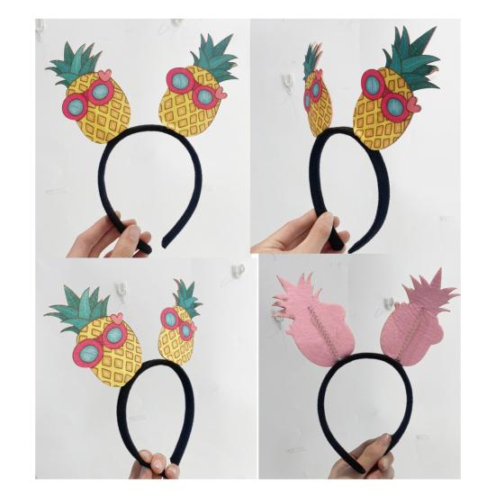 Hawaiian Party Headband Felt Luau Head Boppers Palm Tree Flamingo Pineapple Headbands for Summer Beach Themed Party Favors