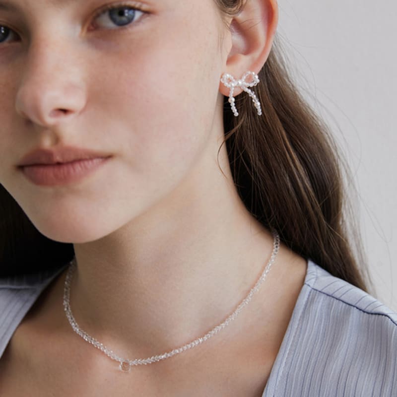 TATIANA (925 Silver) Crystal Mirror Ball Necklace NZ2412