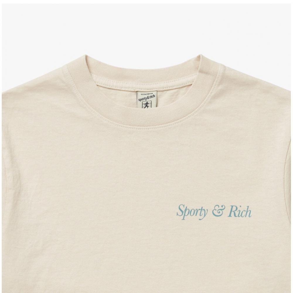 Sporty   Rich Ts834cr Hwcny Common Short Sleeve Tee