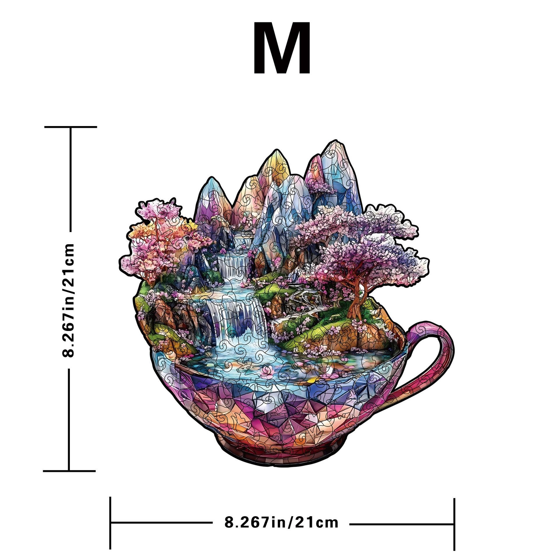 Cup Puzzle Wooden Special-Shaped Splicing Toy Piggy Bank Multi-Functional Decompression Puzzle