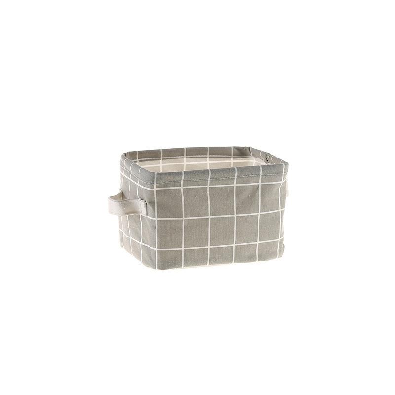 Fabric Cotton Linen Storage Small Square Box Desktop Debris Storage Basket Storage and Sorting Portable Storage Basket Storage Basket